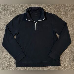 Armani Exchange 2in1 Men's Navy Blue Quarter Zip Pull Over / Convertible Hoodie